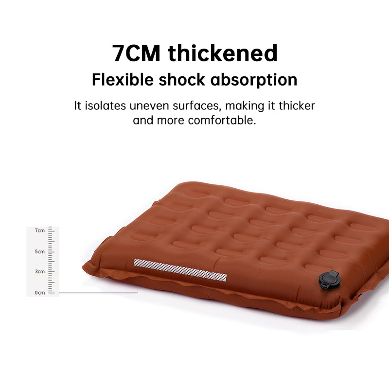 Self-Inflating Seat Cushion Thickened Camping Mat Lightweight Waterproof Foldable Stadium Chair Pad