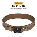 Tactical Two-Layer Battle Belt with Quick Detach Metal Buckle, MOLLE Hunting Combat Waist Belt for Airsoft Gear