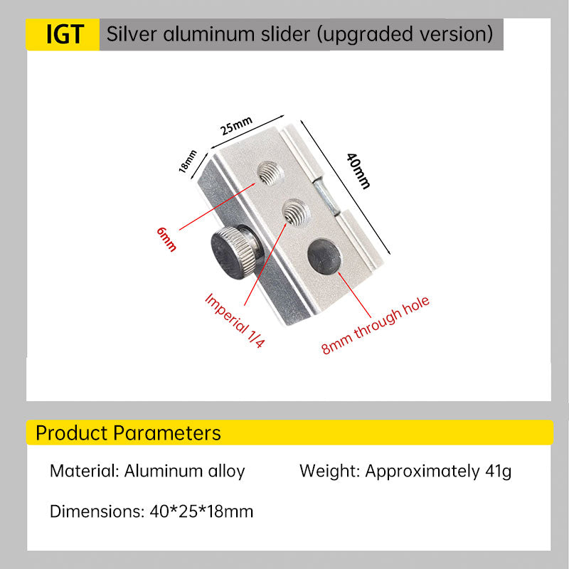 Quick-Slide Clip for IGT Camping Table, Aluminum Alloy Lamp Mount Base for Car Kitchen, Camping, Picnics, Parties
