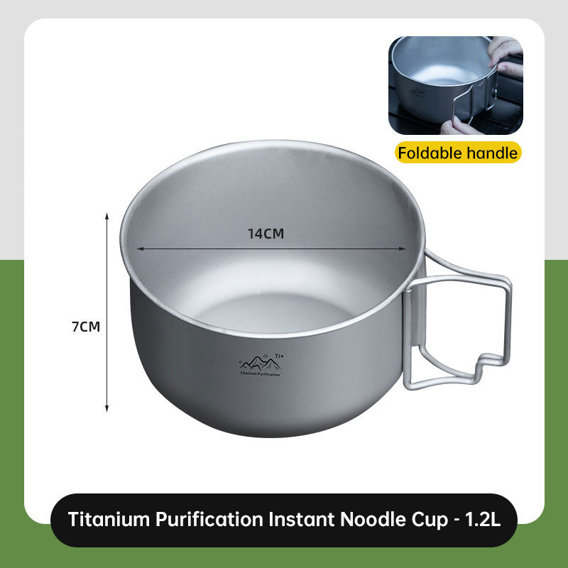 Titanium Alloy Camping Pot - Lightweight Collapsible Outdoor Cooking Pot
