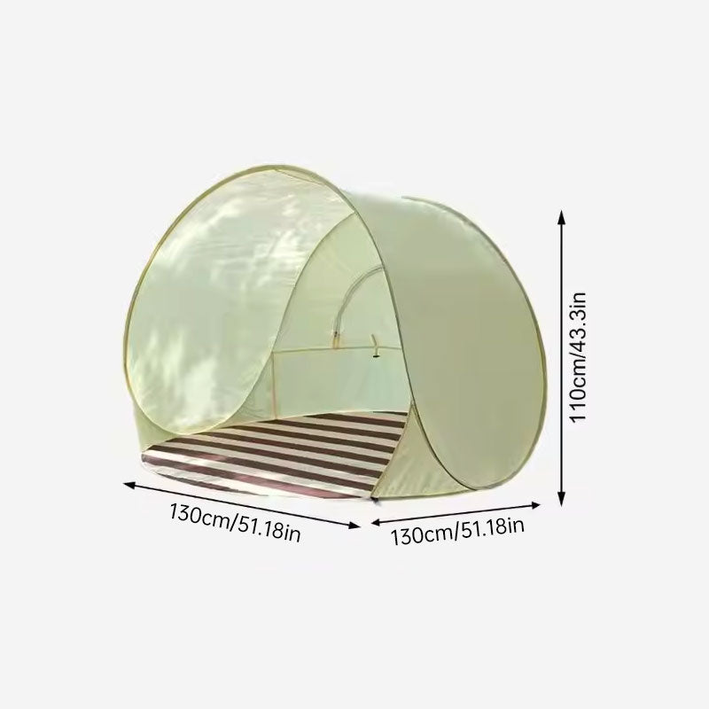 Heavy Duty Beach Tent with Reinforced Poles – Windproof Sun Shelter & UV Protection Canopy for Outdoor Family Use