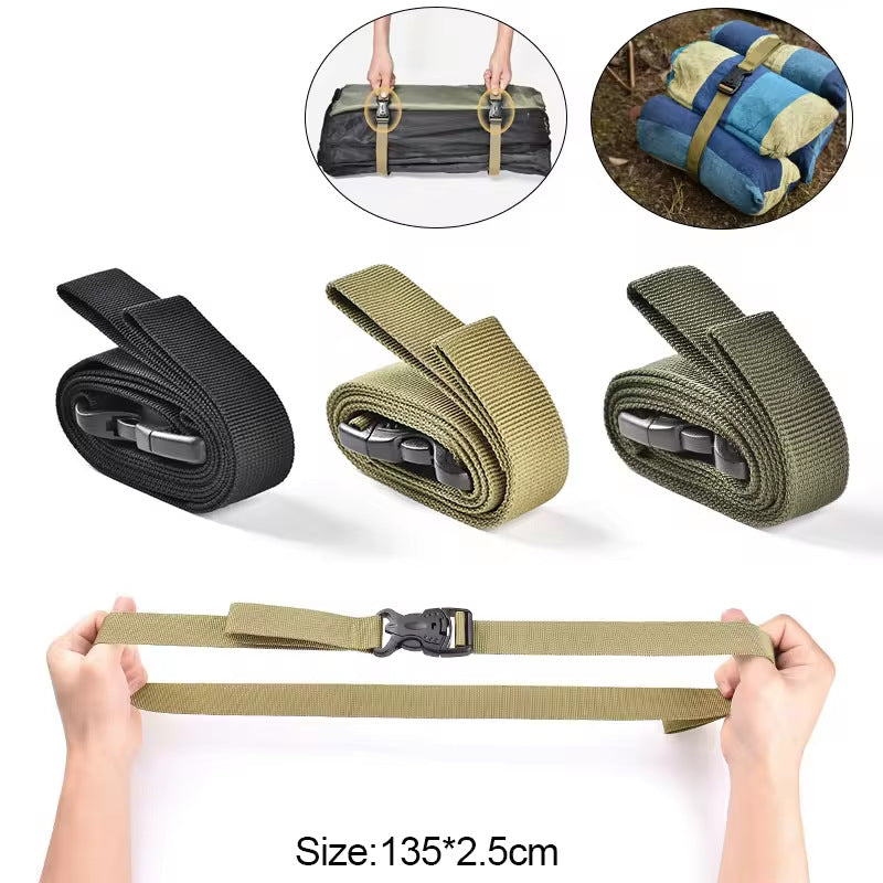 Outdoor camping tying rope non elastic fix with buckle nylon rope