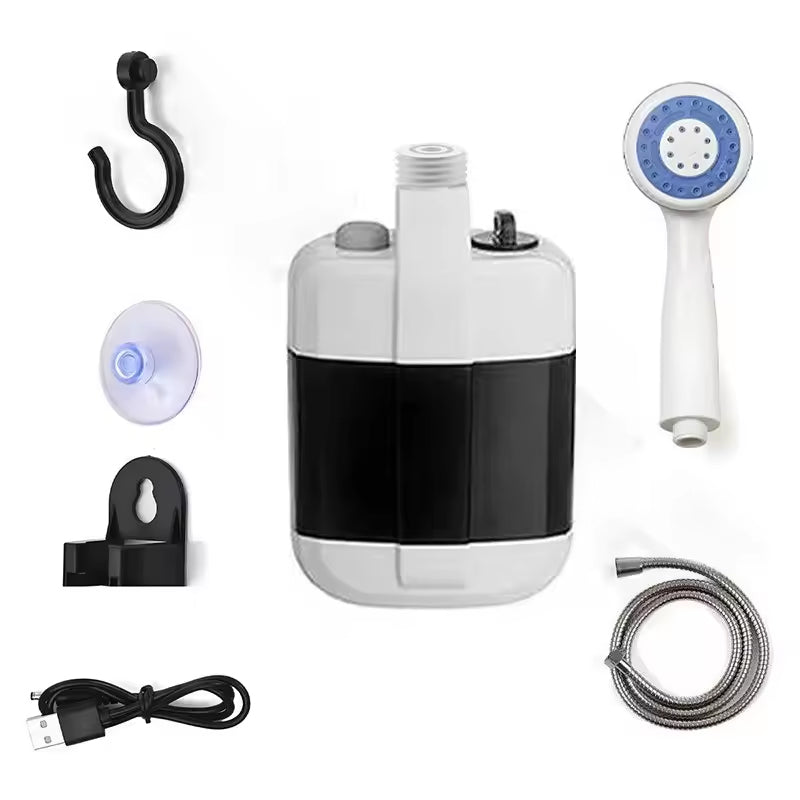 USB Rechargeable Portable Shower Pump | Outdoor Camping Bathing Kit | Car & Pet Wash Equipment