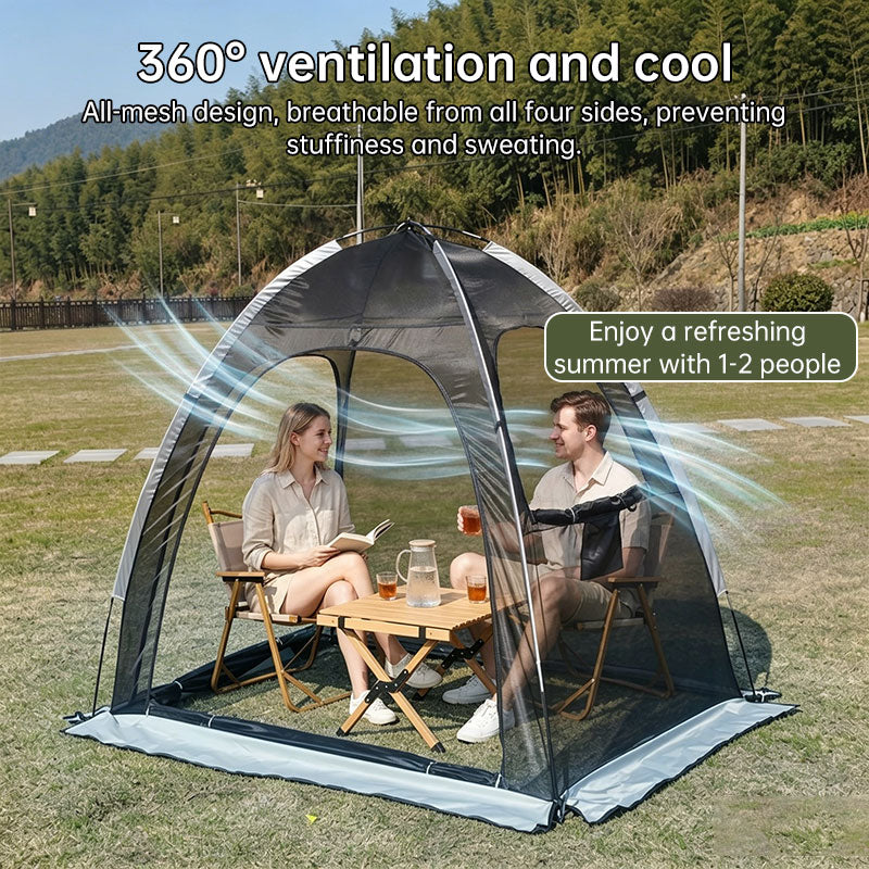 Cool Mesh Tent with Mosquito-Proof Design — Double-Sized Anti-Insect Screen Canopy for Weekend Outdoor Relaxation