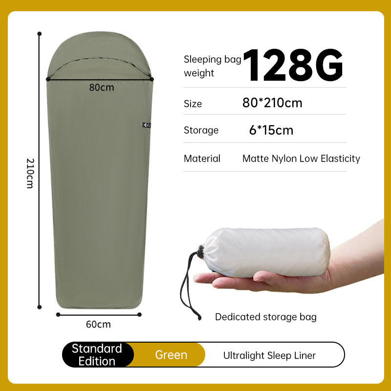 Ultralight Sleeping Bag Liner for Travel & Camping - Warm Nylon Inner Sheet for Hotels, Hiking, Backpacking