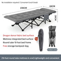 Outdoor camping bed, foldable beach bed, single garden siesta bed, with storage bag, lightweight.