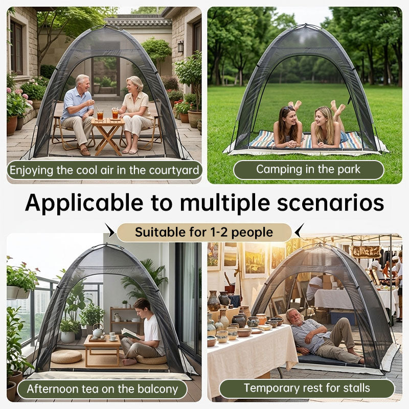 Cool Mesh Tent with Mosquito-Proof Design — Double-Sized Anti-Insect Screen Canopy for Weekend Outdoor Relaxation
