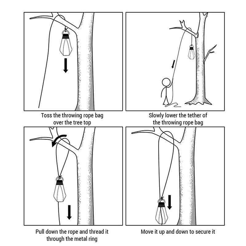 210G PVC Tree Climbing Rope Bag, Arborist Weighted Bag for Caving, Rock Climbing & Rope Deployment