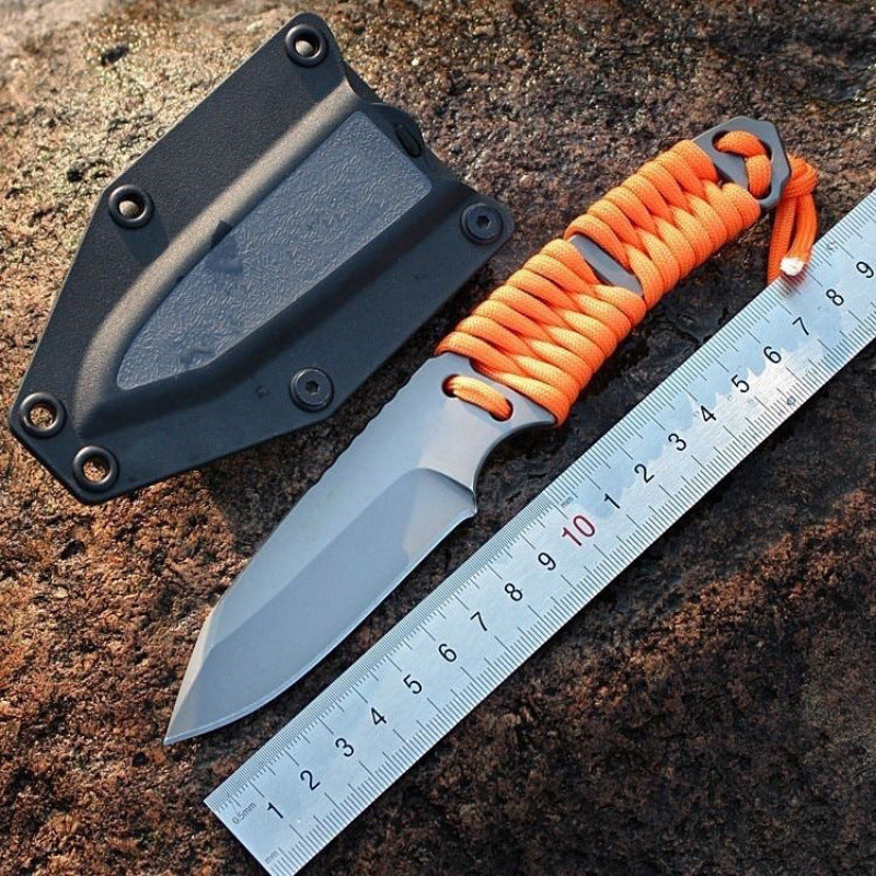 Outdoor Series Rope-Tied Multi-Functional Pocket Knife, Outdoor Camping Knife, Fruit Knife