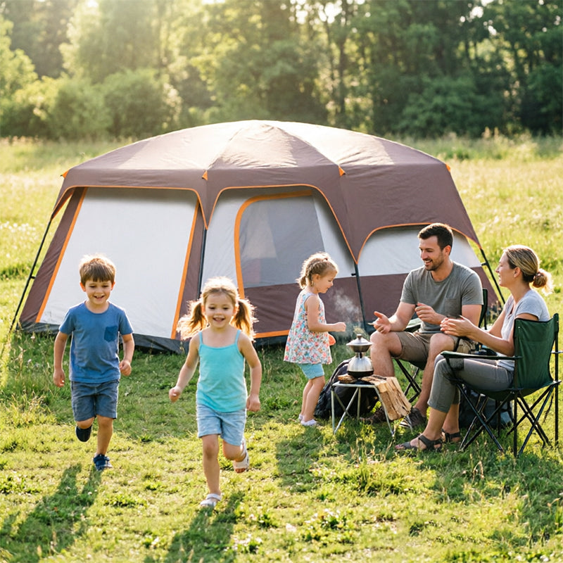 4-6 Person Family Camping Tent, Waterproof Portable Tent with Carry Bag for Car Camping