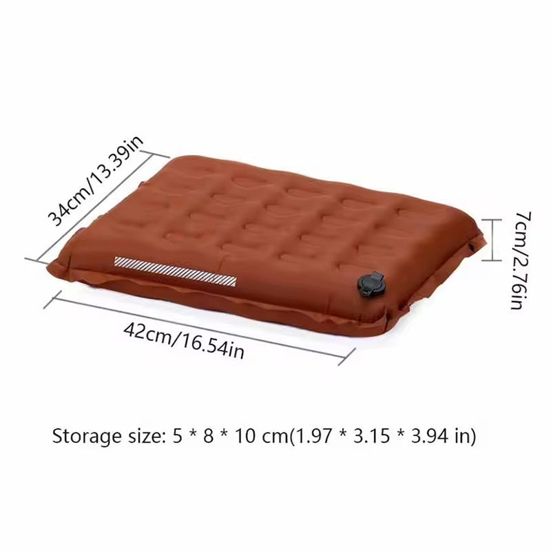 Self-Inflating Seat Cushion Thickened Camping Mat Lightweight Waterproof Foldable Stadium Chair Pad