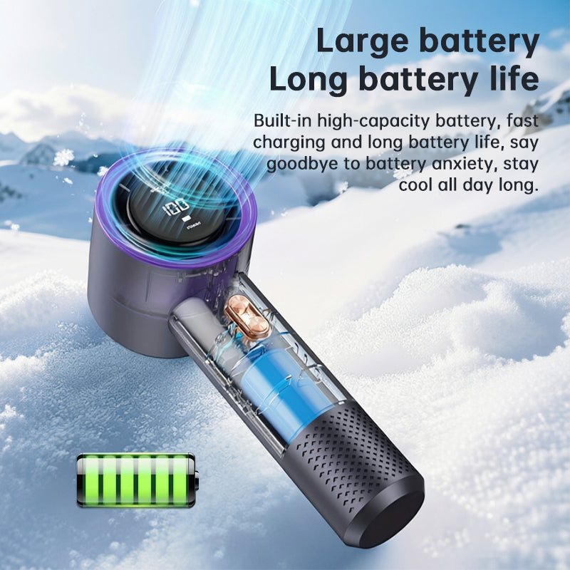 6 Fan Handheld High Speed Fan Mini Portable AC 199 Level Adjustable Personal Cooler for Travel Gym Outdoor