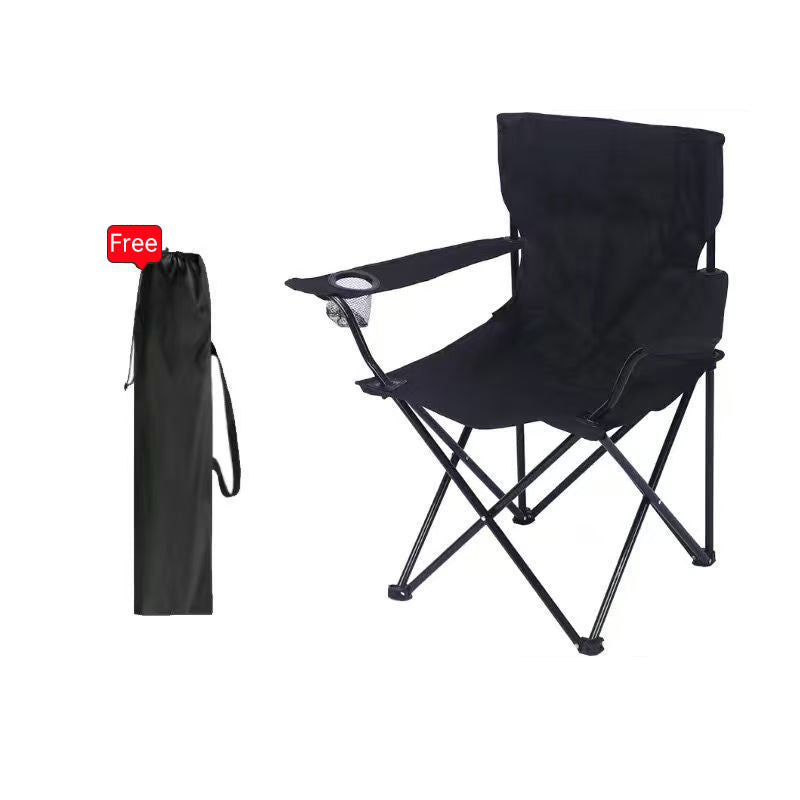 Portable Folding Camping Chair - 50x50x80cm Fishing Seat, Lightweight & Sturdy, Holds Up to 130kg, Easy to Carry