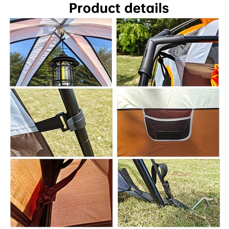 4-6 Person Family Camping Tent, Waterproof Portable Tent with Carry Bag for Car Camping