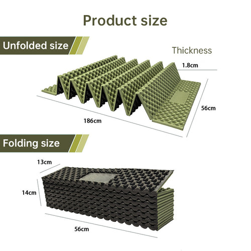 330g Lightweight Foam Camping Mattress | Portable Foldable Sleeping Pad, Moisture-Resistant & Insulated for Hiking, Backpacking