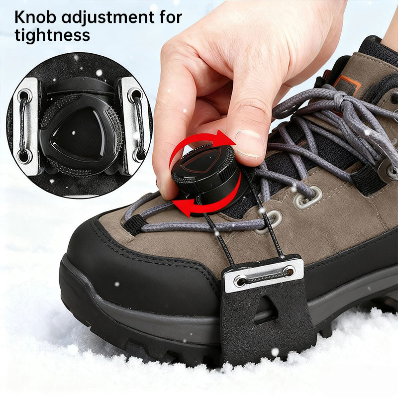 5-Point Adjustable Ice Cleats | Non-Slip Crampon Spikes for Hiking & Winter Walking on Ice