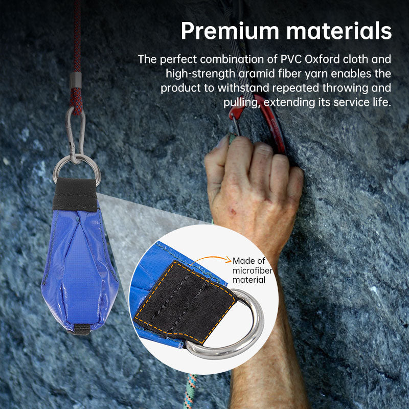 210G PVC Tree Climbing Rope Bag, Arborist Weighted Bag for Caving, Rock Climbing & Rope Deployment
