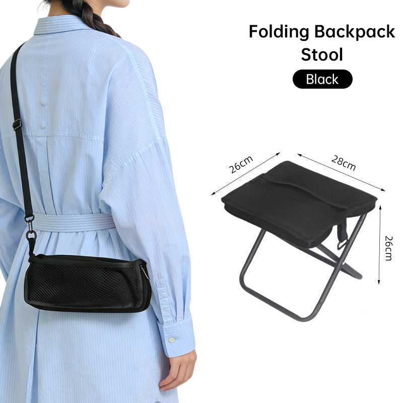 Outdoor Folding Chair, Portable Fishing Chair, Compact Train Stool, Foldable Camping Chair, Mini Camping Bench