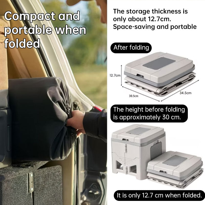 Foldable Portable Toilet for Car & Camping - Emergency Outdoor Stool with Odor-Proof Design, Adult Travel Toilet